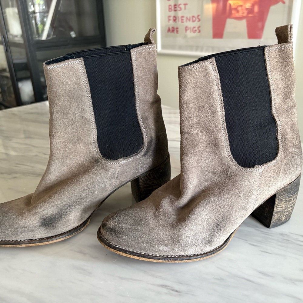 rag & bone Gray and Black Ankle Boots